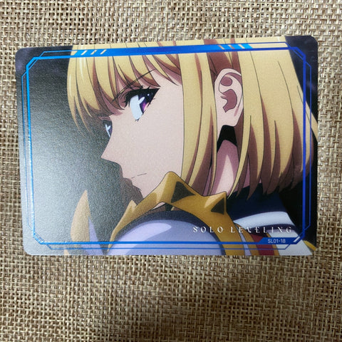 Solo Leveling SL01-18 / Double Rare (1pc) Cha Hae-In Korean Webtoon Trading Card