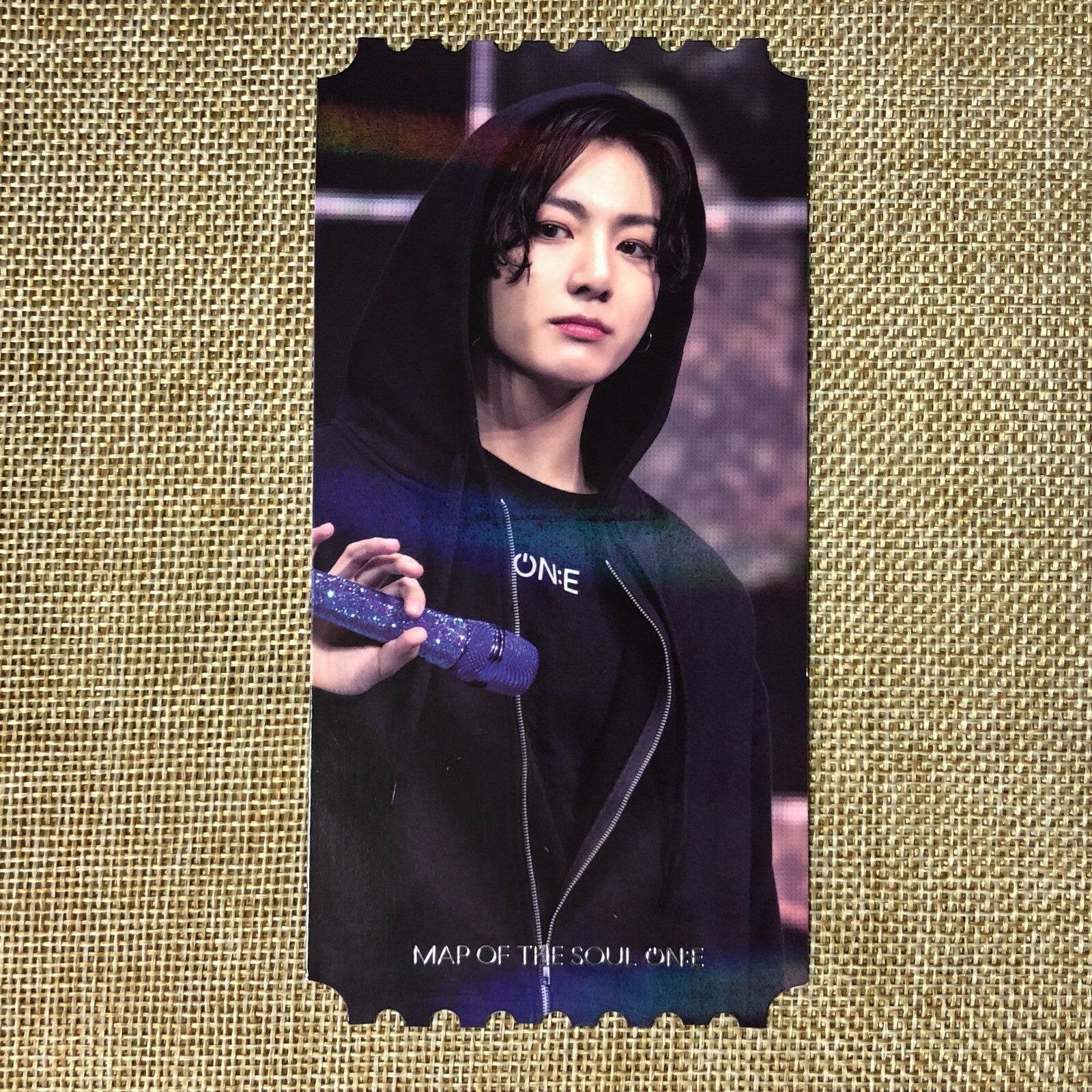 BTS JUNGKOOK [Map of the Soul ON:E DVD] Official Hologram Ticket Photocard /+G