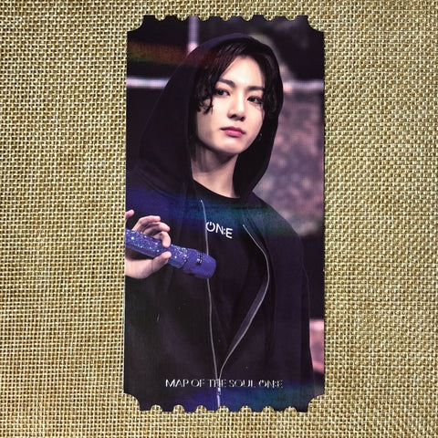 BTS JUNGKOOK [Map of the Soul ON:E DVD] Official Hologram Ticket Photocard /+G