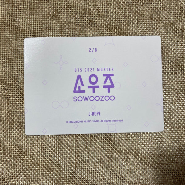 BTS J-HOPE 2/8 [ 2021 Muster SOWOOZOO ] Official Mini Photocard / New / Gift