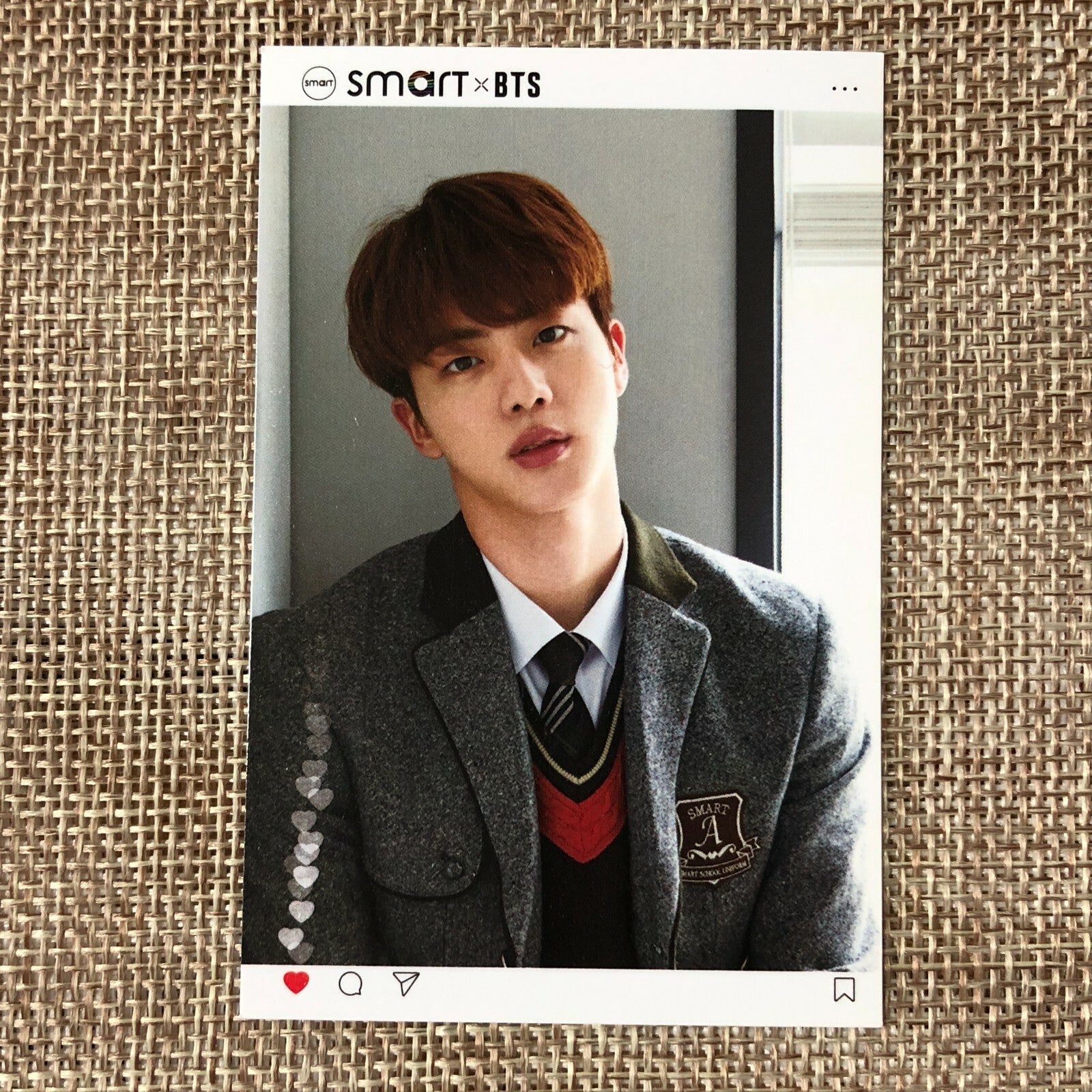 BTS JIN #2 [ BTS X Smart Uniform ] Official Photocard / New, Rare / Gift