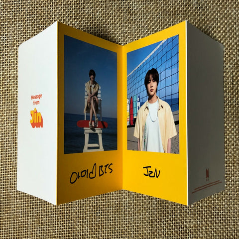BTS JIN [ Butter ] Official Folded Message Card Photocard / New / Gift