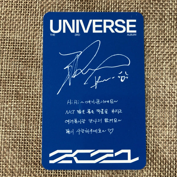 NCT 2021 KUN [ UNIVERSE Photobook Ver. ] Official Photocard, 3rd / New / Gift