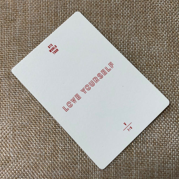 BTS V 7/8 [ Love Yourself World Tour ] Official Mini Photocard / New / Gift