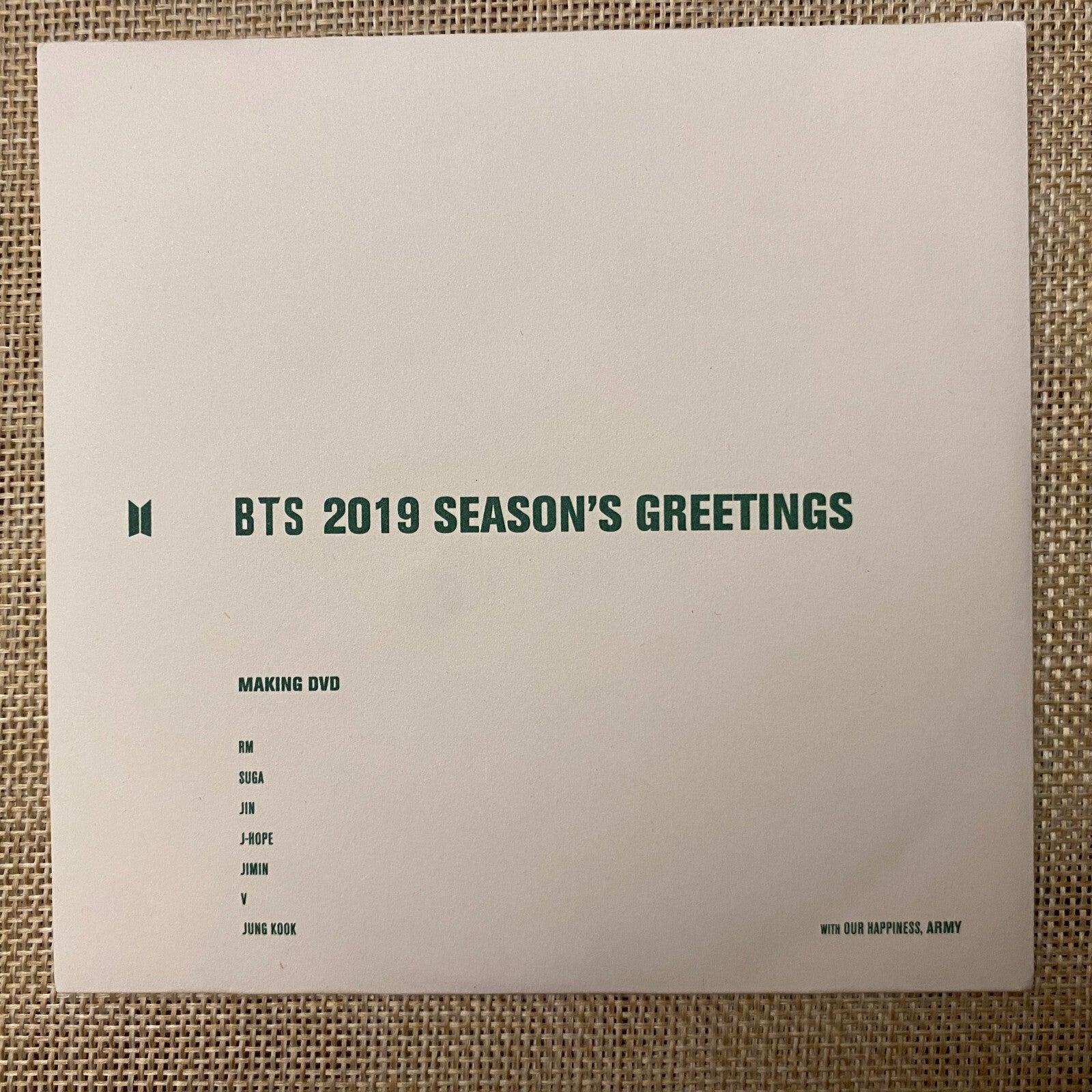 BTS DVD [ 2019 Season's Greetings ] Official Making DVD / New, Rare / Gift