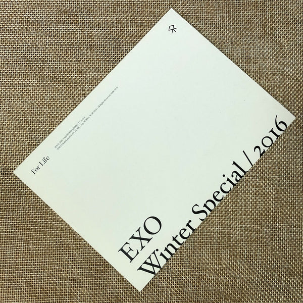 EXO BAEKHYUN [2016 Winter Special For Life] Official Postcard Photo / New / Gift