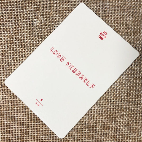 BTS V 5/8 [ Love Yourself World Tour ] Official Mini Photocard / New / Gift