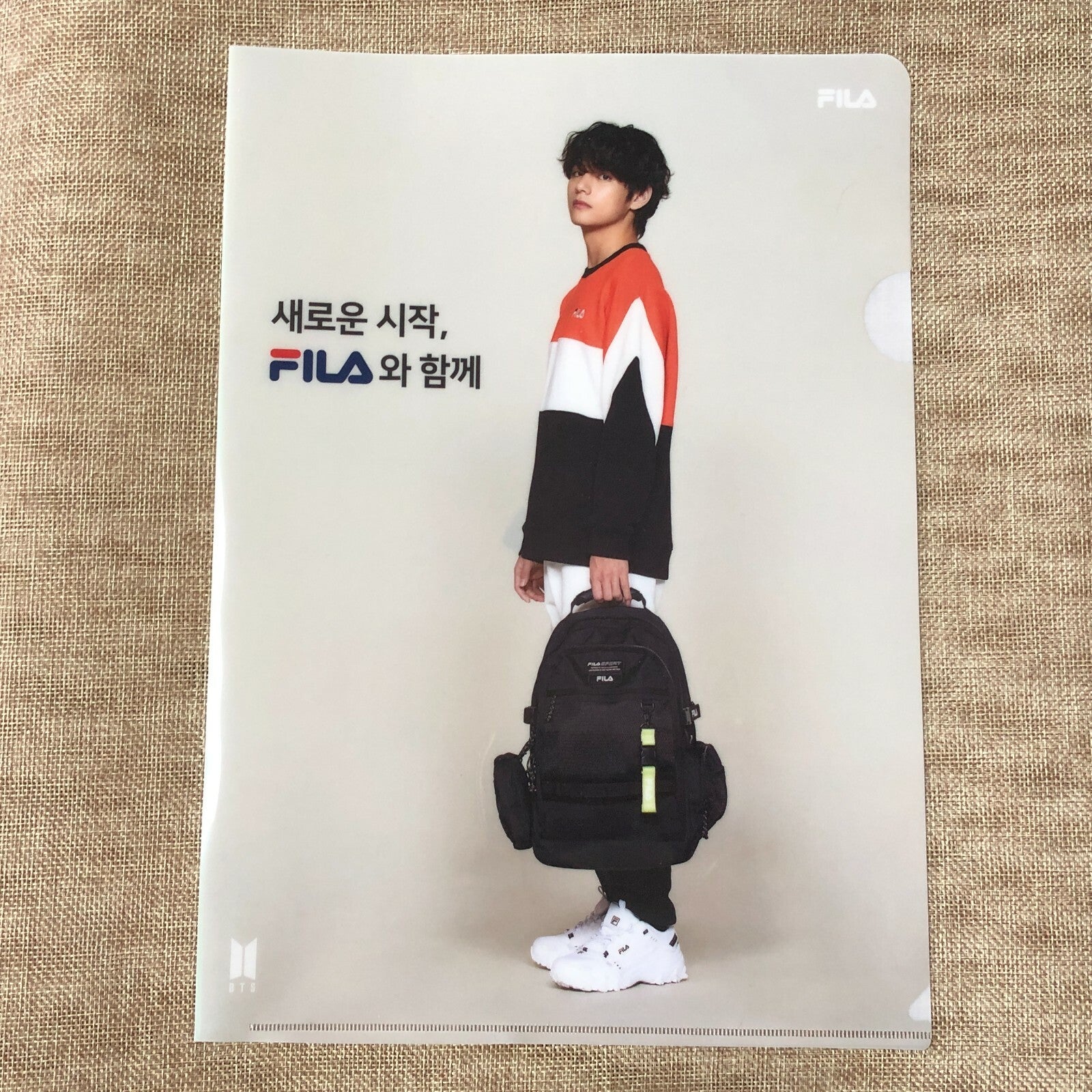 BTS V [ FILA ] Official Clear File Holder / New, Rare / Gift