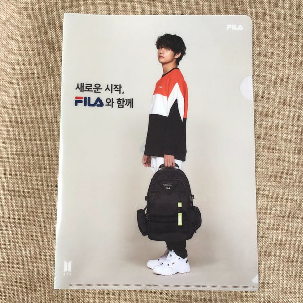 BTS V [ FILA ] Official Clear File Holder / New, Rare / Gift