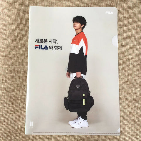 BTS V [ FILA ] Official Clear File Holder / New, Rare / Gift