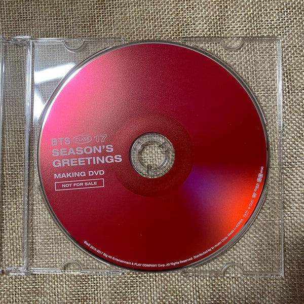 BTS DVD [ 2017 Season's Greetings ] Official DVD Only / New, Rare / Gift