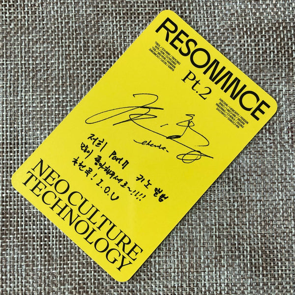 NCT 2020 CHENLE [RESONANCE Pt.2 Departure Kihno] Official Photocard / New / Gift