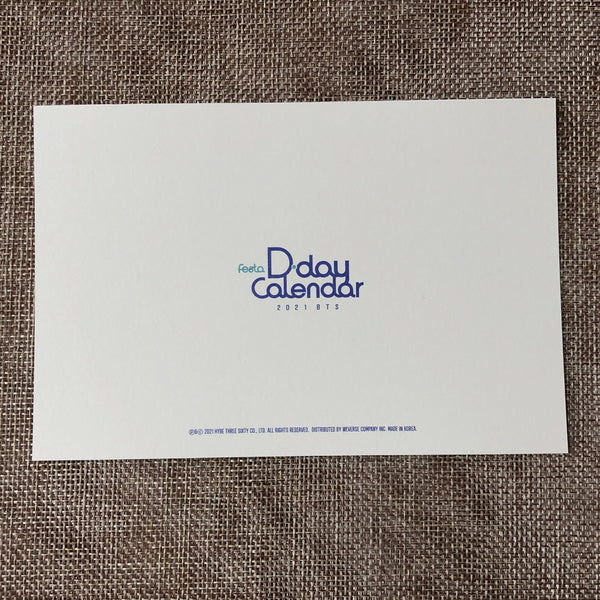 BTS GROUP #2 [FESTA D-Day Calendar 8th Anniversary] Official Postcard / Gift