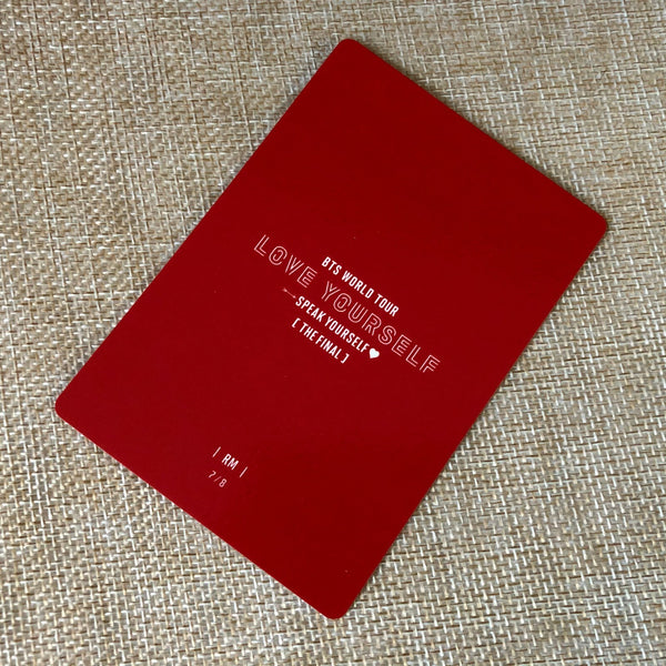 BTS RM 7/8 [ Speak Yourself The Final ] Official Mini Photocard / New / Gift