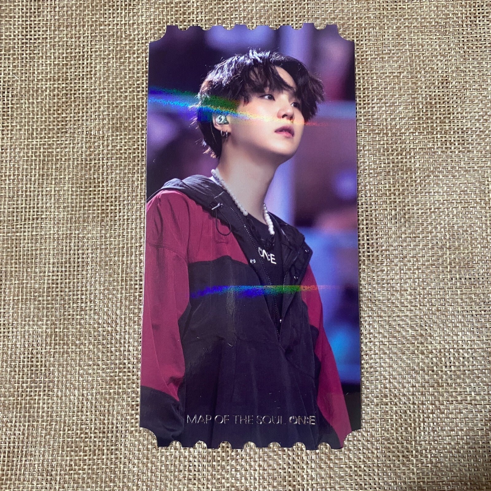 BTS SUGA [ Map of the Soul ON:E DVD ] Hologram Ticket Photocard / New / Gift