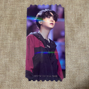 BTS SUGA [ Map of the Soul ON:E DVD ] Hologram Ticket Photocard / New / Gift