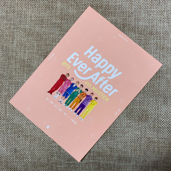 BTS GROUP [4th Muster Happy Ever After DVD] Official Postcard / New, Rare / Gift