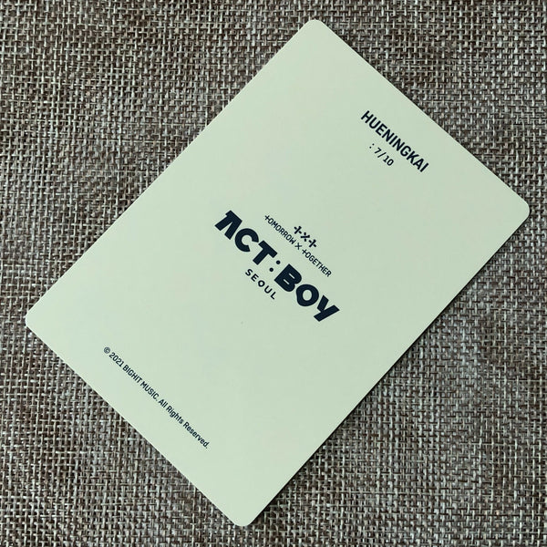 TXT HUENINGKAI 7/10 [ ACT : BOY SEOUL ] Official Mini Photocard / New / Gift