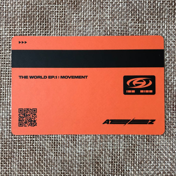 ATEEZ WOOYOUNG [THE WORLD EP.1 : MOVEMENT] Official ID Photocard, Z Ver. / Gift