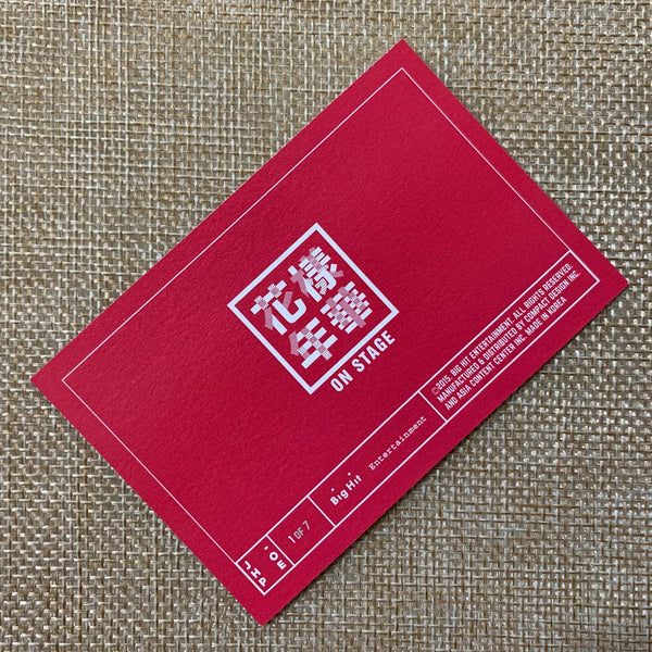 BTS J-HOPE 1/7 [HYYH Live On Stage 2015 Concert] Official Mini Photocard / Gift