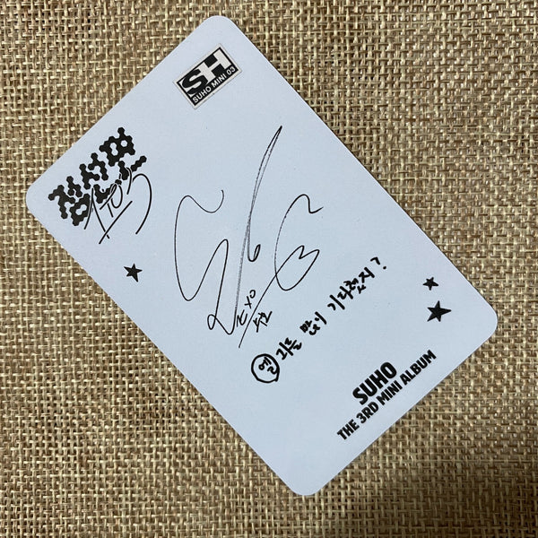 EXO SUHO [ 점선면 1 to 3 ] Official Photocard 3rd mini album / New, Rare / Gift