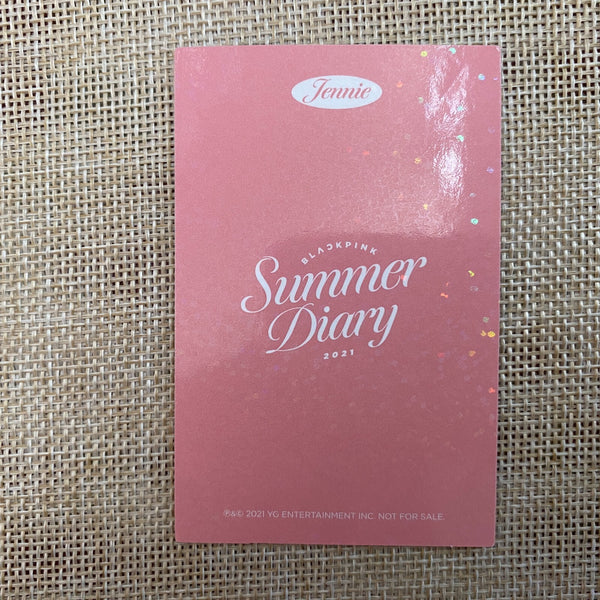 BLACKPINK JENNIE [ 2021 Summer Diary ] Official Photocard / New, Rare / Gift