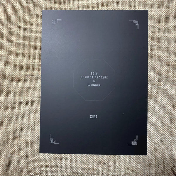 BTS SUGA [ 2019 Summer Package ] Mini Poster Photocard / New, Rare / Gift