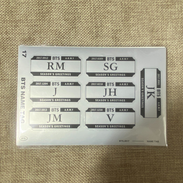 BTS [ 2017 Season's Greetings ] Official Sticker Set / New, Rare / Gift