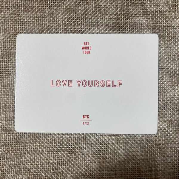 BTS JUNGKOOK RM Unit 4/12 [Love Yourself Tour] Official Mini Photocard / Gift