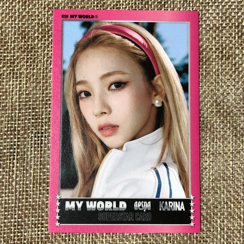 AESPA KARINA [MY WORLD] Official Trading Photocard, Zine Spicy Ver. / New / Gift