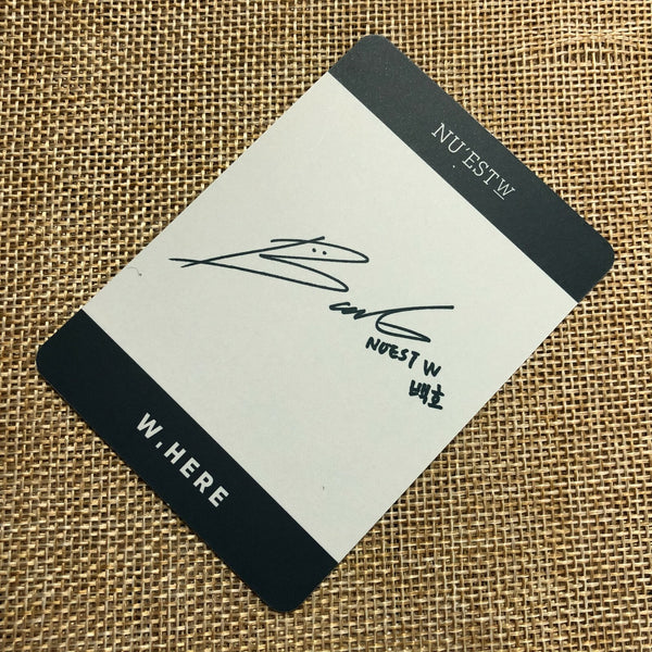 Nu'est W BAEKHO #2 [ W.HERE ] Official Photocard / New, Rare / Gift
