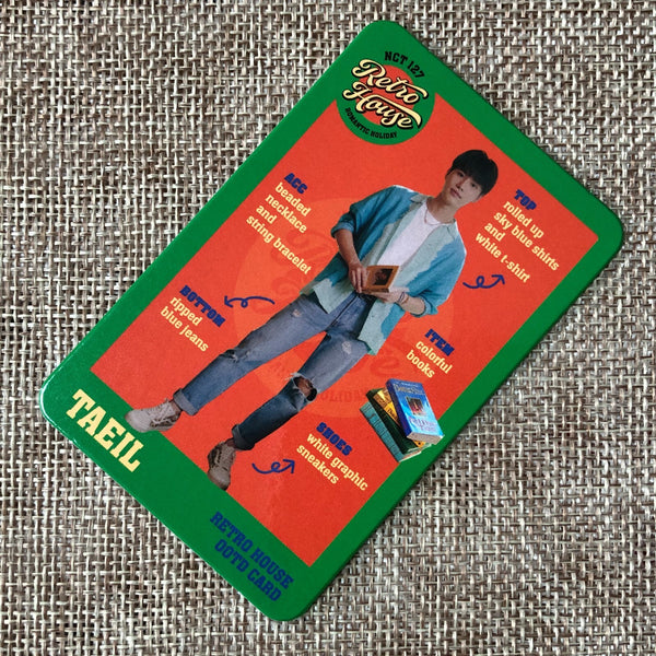 NCT 127 TAEIL [ RETRO HOUSE MD ] Official OOTD Card Photocard / New / Gift