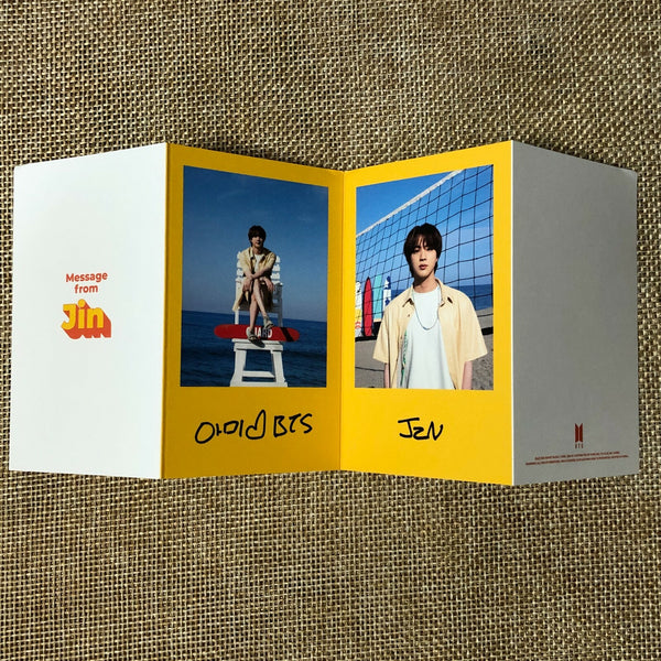 BTS JIN [ Butter ] Official Folded Message Card Photocard / New / Gift