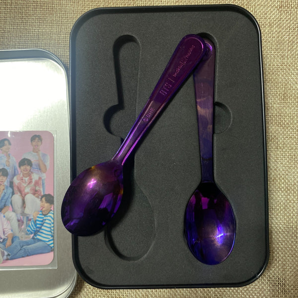 BTS #2 [BASKIN ROBBINS] Official Purple Ice Cream Spoon + Photocard / New, Rare