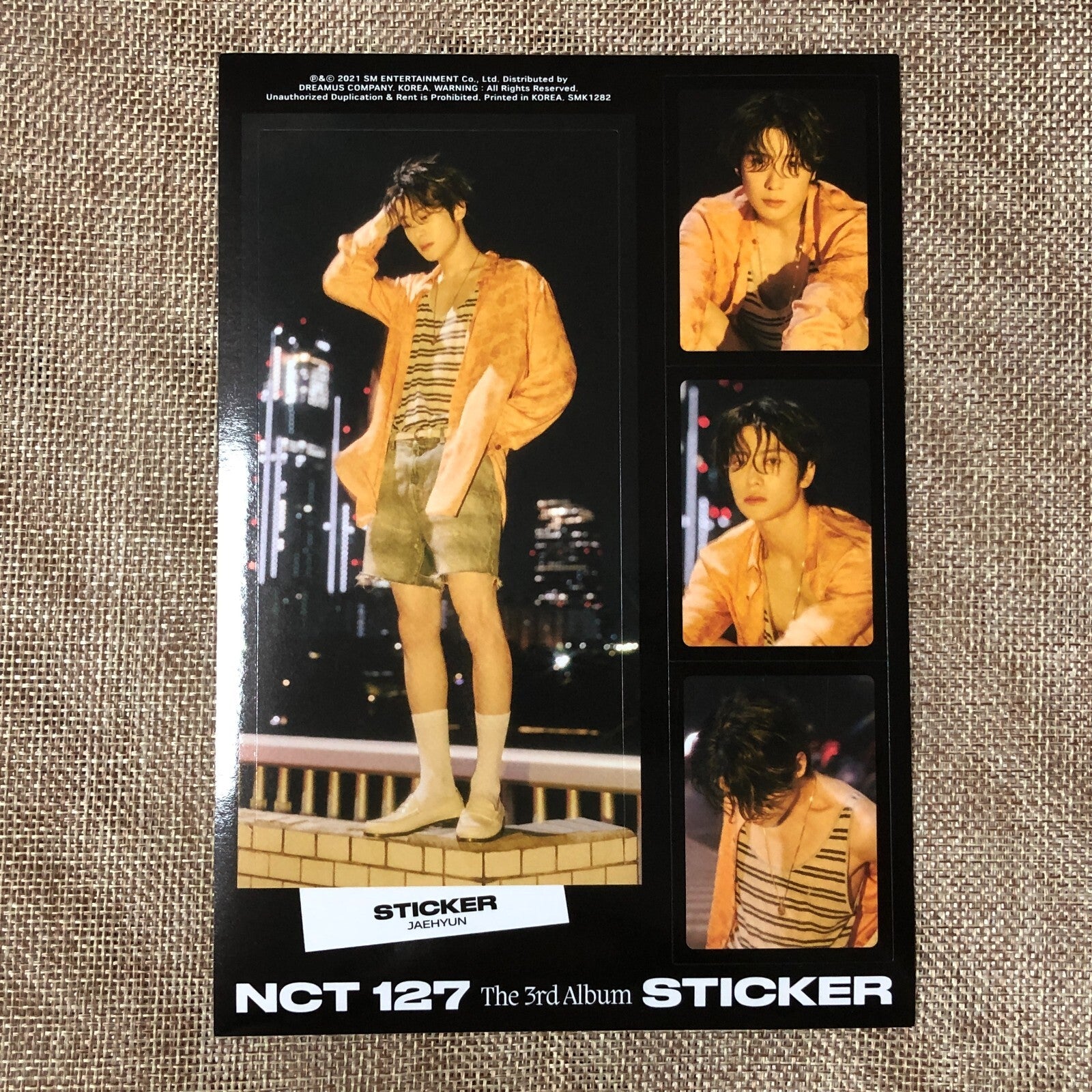 NCT 127 JAEHYUN [ STICKER ] Official Sticker, SEOUL CITY Ver / New / Gift