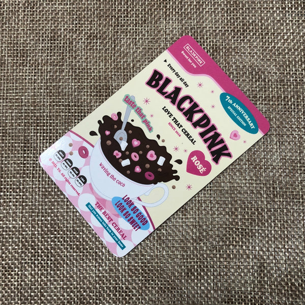 BLACKPINK ROSE [ 7th Anniversary Cereal Deco Kit ] Official Photocard /New/GFT