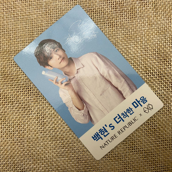 EXO BAEKHYUN [ Nature Republic ] Official Photocard,  / New, Rare / Gift