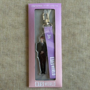 BTS JIN [ World Strap ] Official Keyring Key Ring / New, Sealed / Gift