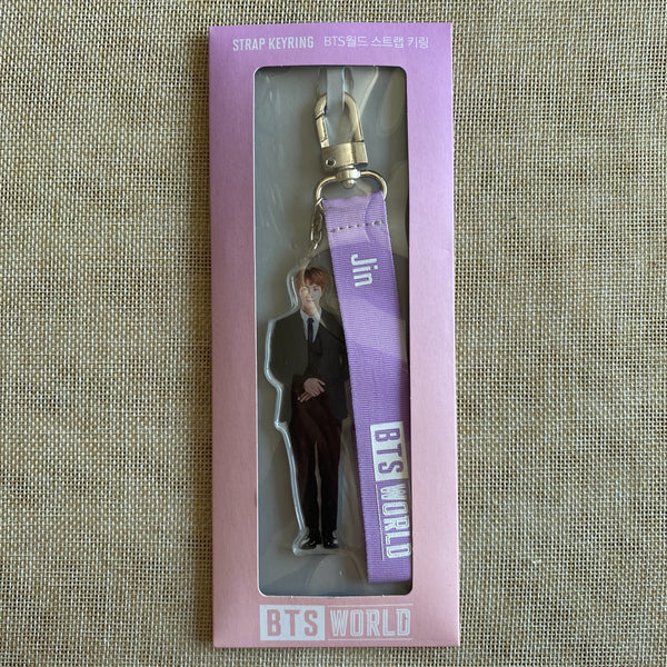 BTS JIN [ World Strap ] Official Keyring Key Ring / New, Sealed / Gift