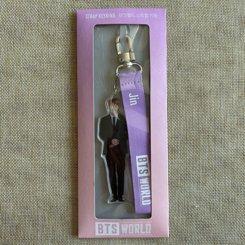 BTS JIN [ World Strap ] Official Keyring Key Ring / New, Sealed / Gift
