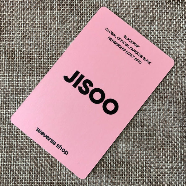 BLACKPINK JISOO [Global Official Fanclub BLINK] Early Bird Photocard / Gift