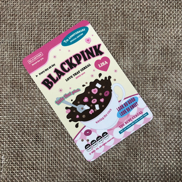 BLACKPINK LISA [ 7th Anniversary Cereal Deco Kit ] Official Photocard /New/GFT