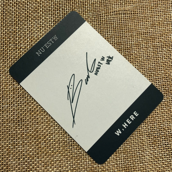 Nu'est W BAEKHO #2 [ W.HERE ] Official Photocard / New, Rare / Gift