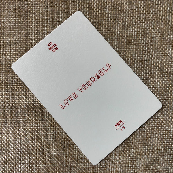 BTS J-HOPE 4/8 [ Love Yourself World Tour ] Official Mini Photocard / New / Gift