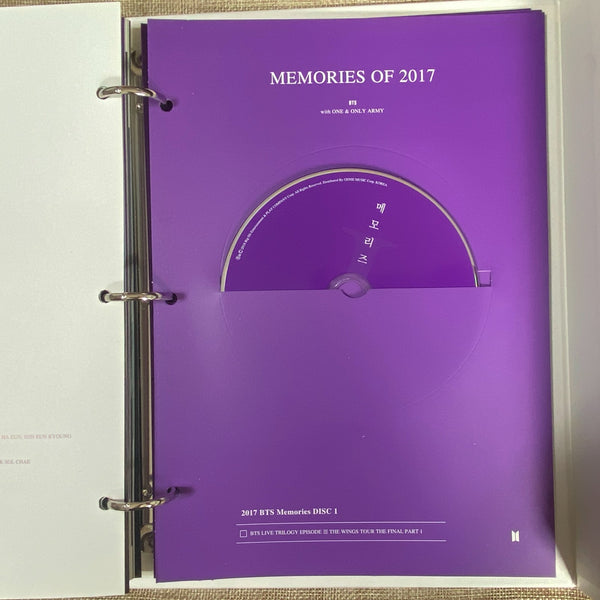 BTS [ Memories of 2017 ] Official DVD Set, Korean, No PC / Mint, Rare / Gift