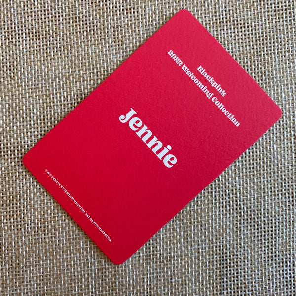 BLACKPINK JENNIE #4 [2022 Welcoming Collection] Official Photocard / New / Gift