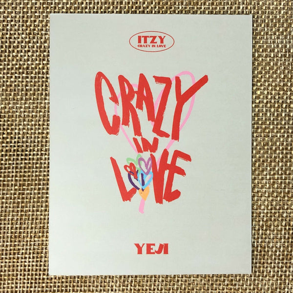ITZY YEJI #1 [CRAZY IN LOVE] Official Polaroid Photocard, 1st Album / New / Gift
