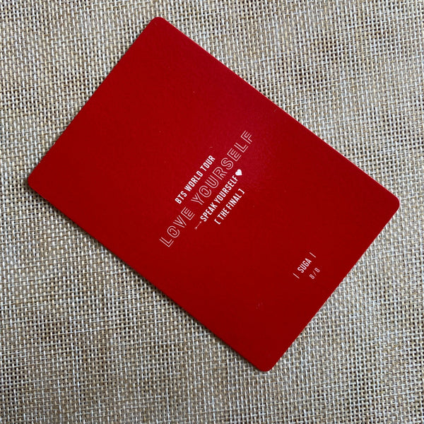 BTS SUGA 8/8 [ Speak Yourself The Final ] Official Mini Photocard / New / Gift