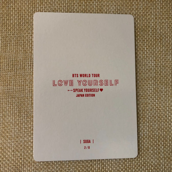 BTS SUGA 2/8 [Speak Yourself World Tour Japan] Official Mini Photocard / Gift