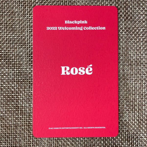 BLACKPINK ROSE #1 [ 2022 Welcoming Collection ] Official Photocard / New / Gift